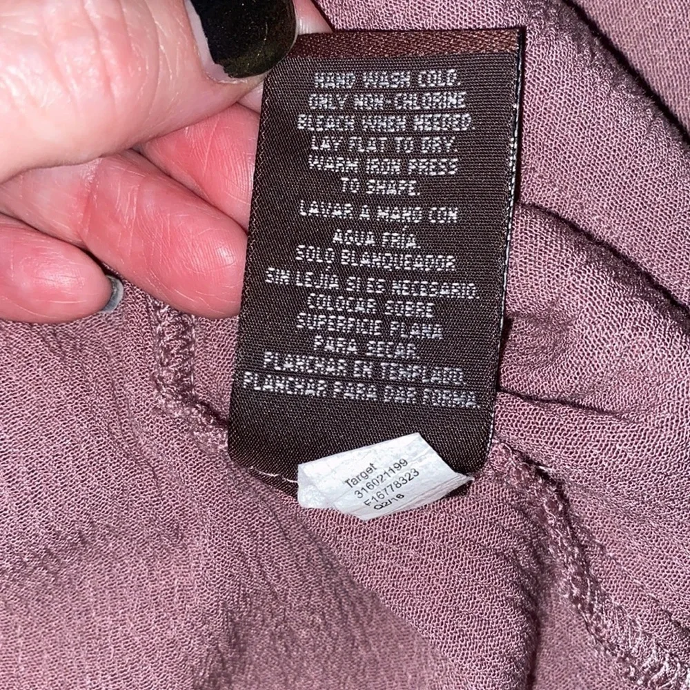 Knox Rose sleeveless blouse boho high/low embroidered tiered look size Small - Picture 7 of 7